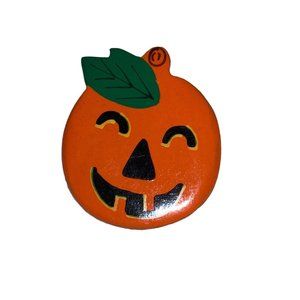 Happy Halloween Face Jack-o-Lantern Pumpkin Pin